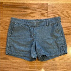 J. Crew Light Blue Chambray Jean Shorts Sz 8